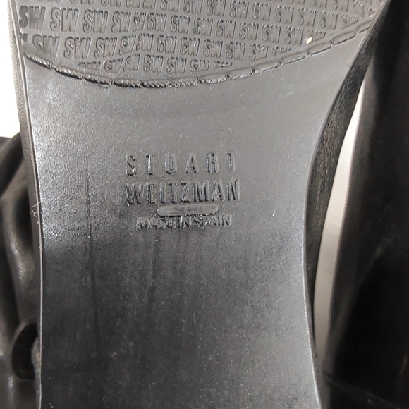 Stuart Weitzman Black Slouchy Runched Mid Calf Boots - Picture 14 of 14